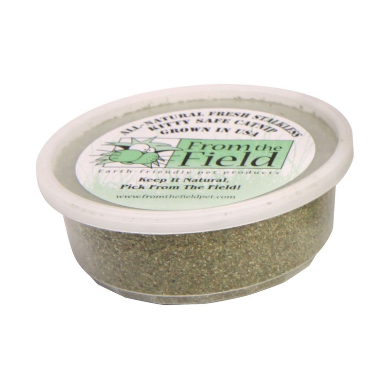 from The Field | Fine Ground Stalkless Catnip | Premium USA-Grown Catnip for Toys & Playtime | Fresh, Potent, Non-Toxic, Eco-Friendly | Safe for Kittens & Cats | Resealable 2 Oz Tub - Image 1